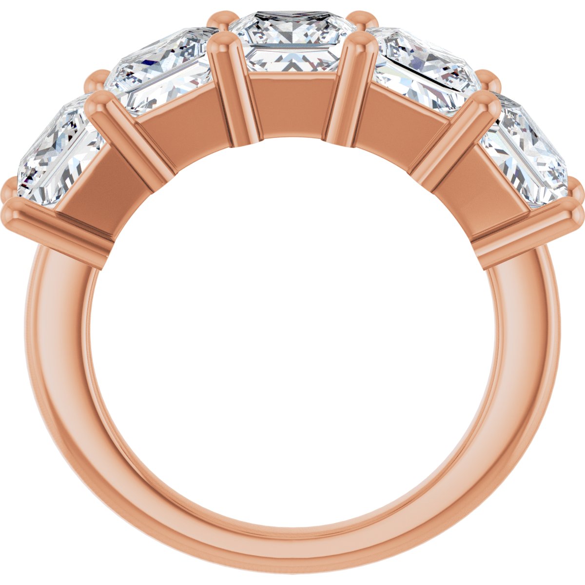 5 CTW Lab-Grown Diamond Anniversary Band in 14k rose gold