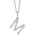 1/3 CTW Lab-Grown Diamond Initial M Necklace