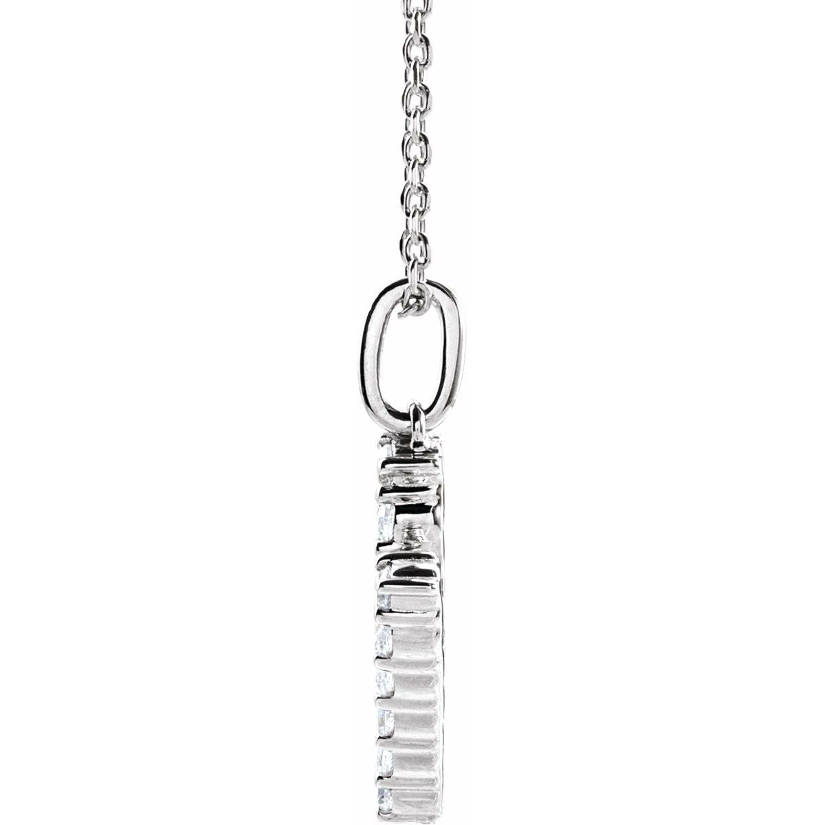 1/3 CTW Lab-Grown Diamond Initial M Necklace
