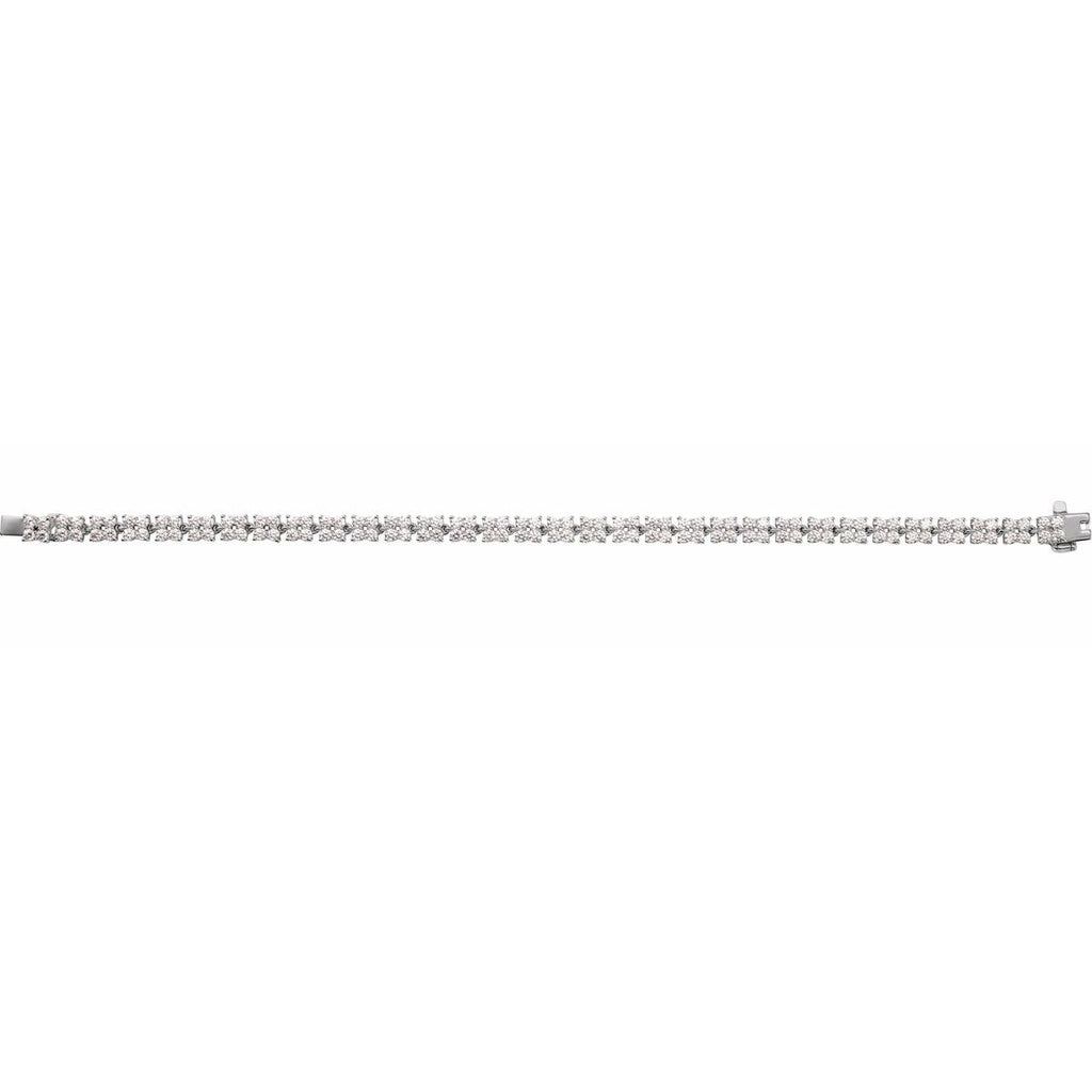 5 1/3 CTW Lab-Grown Diamond Line Bracelet in 14k white gold