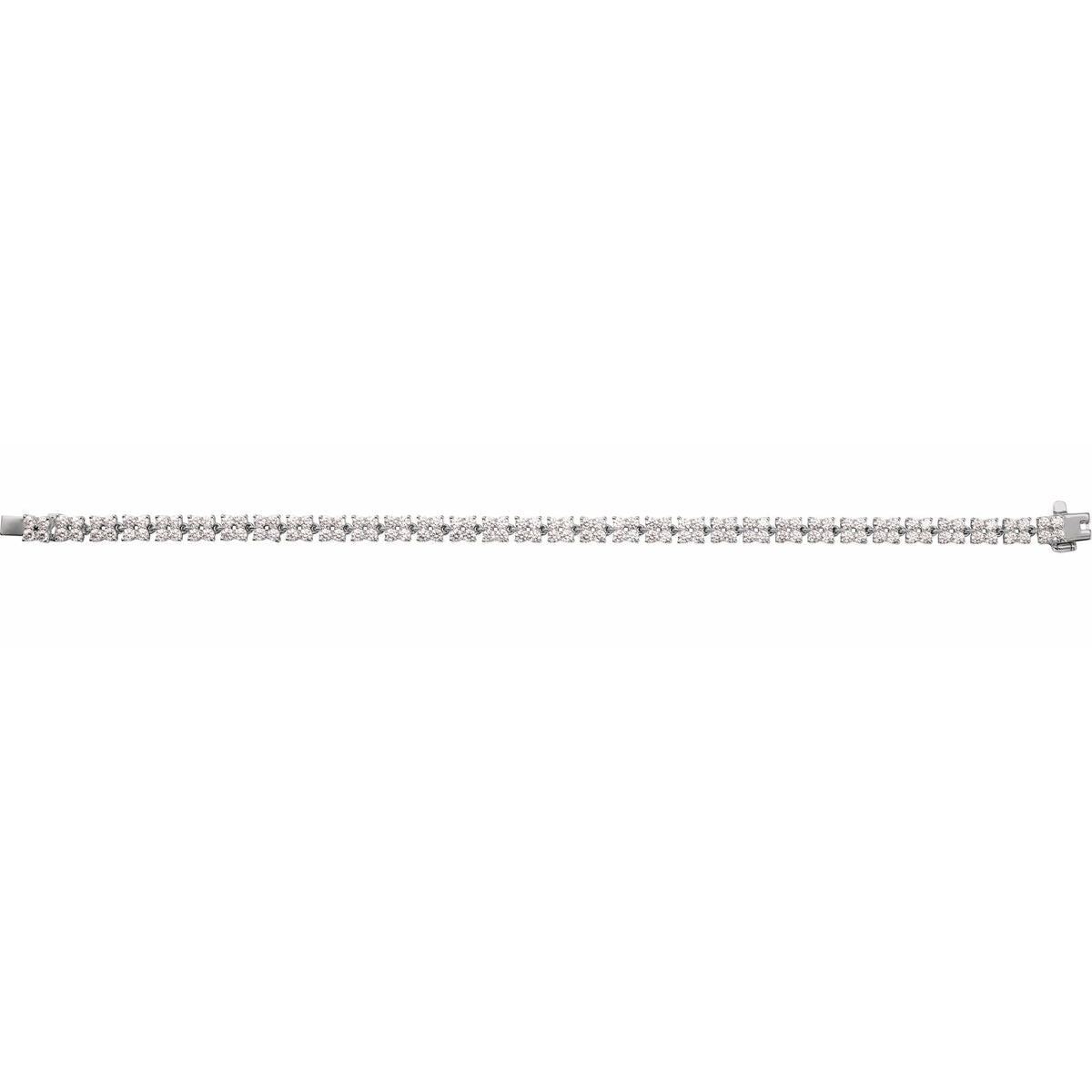 5 1/3 CTW Lab-Grown Diamond Line Bracelet in 14k white gold