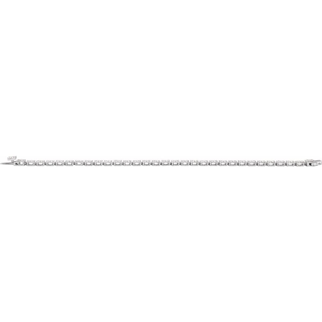 5 1/3 CTW Lab-Grown Diamond Line Bracelet in 14k white gold