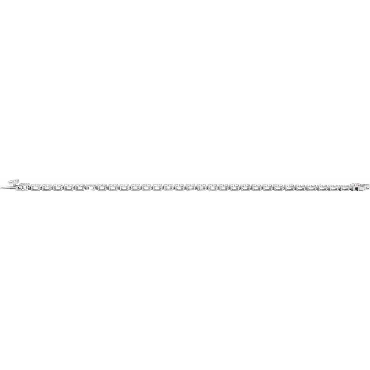 5 1/3 CTW Lab-Grown Diamond Line Bracelet in 14k white gold