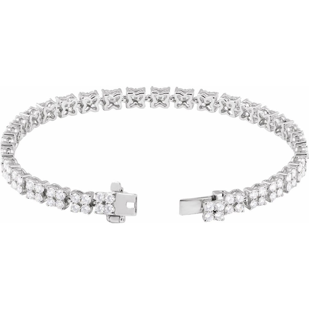 5 1/3 CTW Lab-Grown Diamond Line Bracelet in 14k white gold