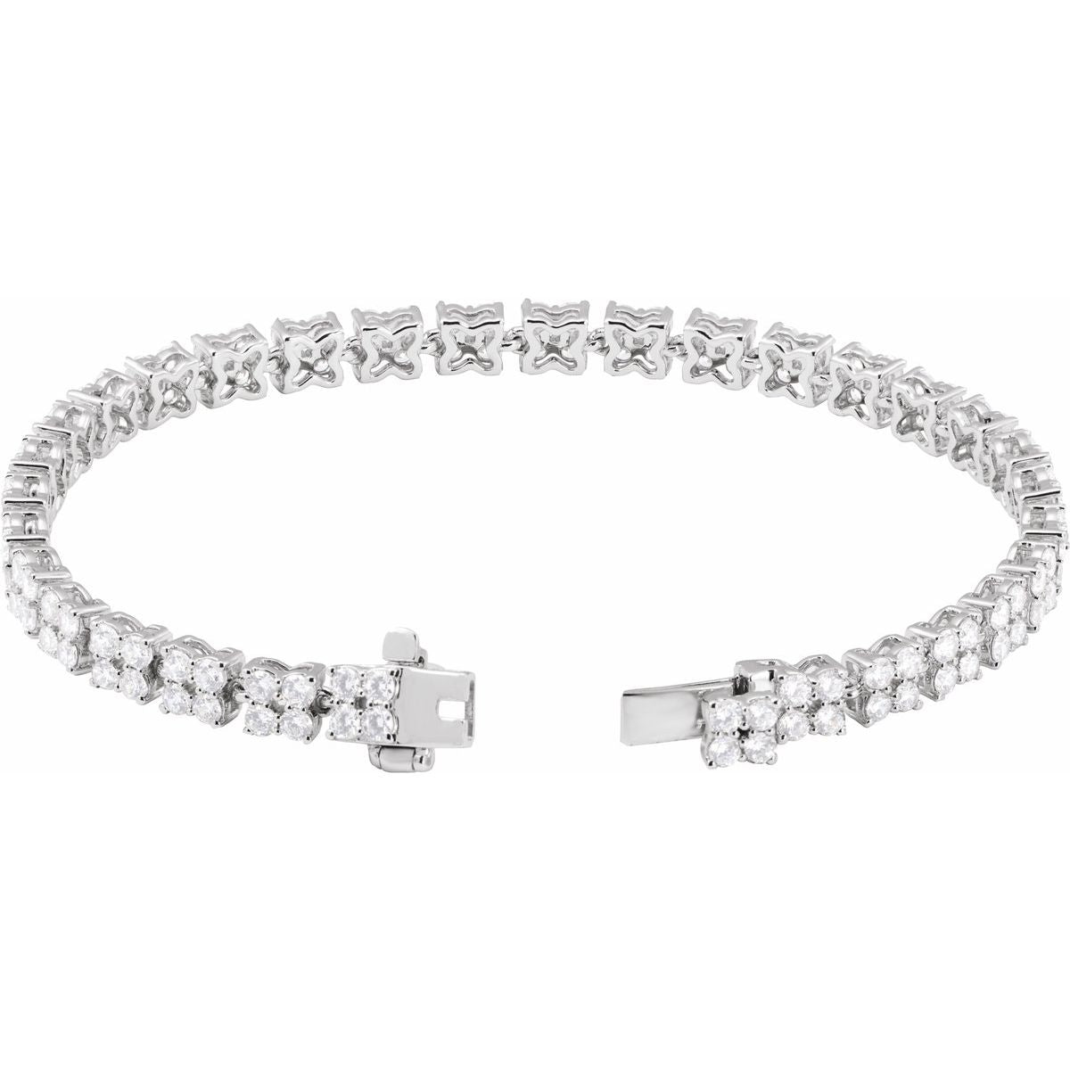 5 1/3 CTW Lab-Grown Diamond Line Bracelet in 14k white gold
