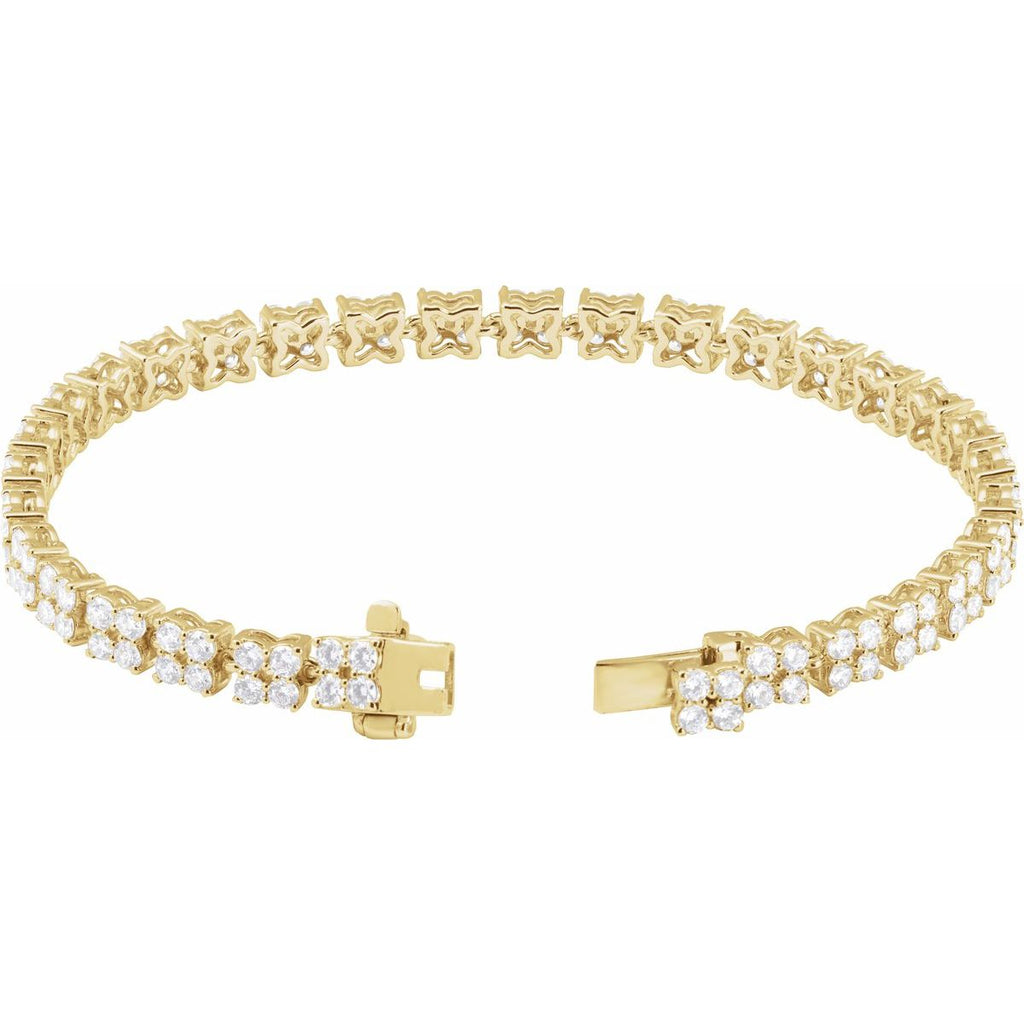 5 1/3 CTW Lab-Grown Diamond Line Bracelet in 14k yellow gold