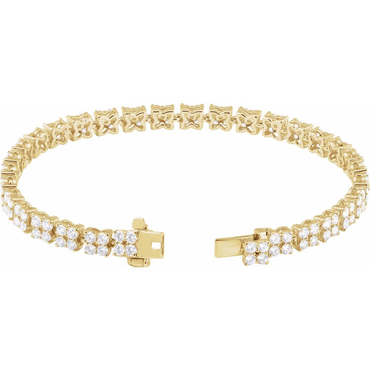 5 1/3 CTW Lab-Grown Diamond Line Bracelet in 14k yellow gold