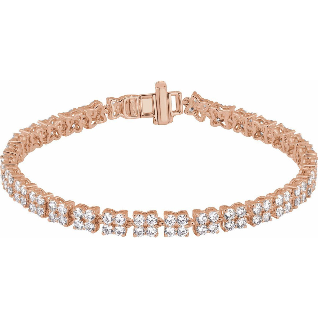 5 1/3 CTW Lab-Grown Diamond Line Bracelet in 14k rose gold