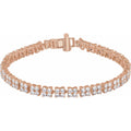 5 1/3 CTW Lab-Grown Diamond Line Bracelet in 14k rose gold