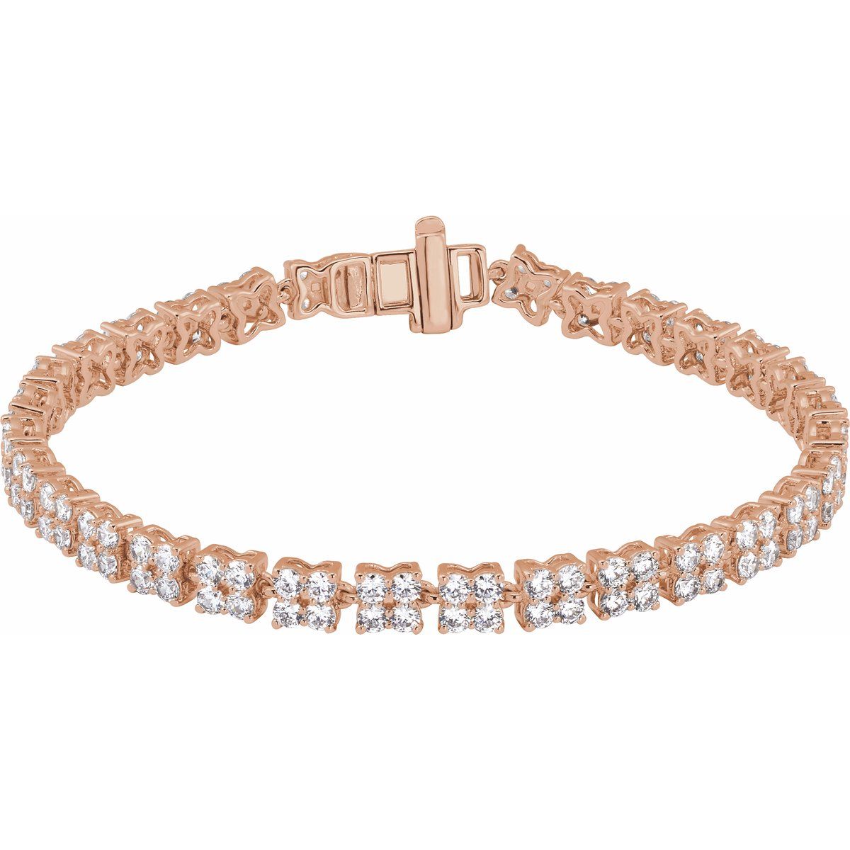 5 1/3 CTW Lab-Grown Diamond Line Bracelet in 14k rose gold