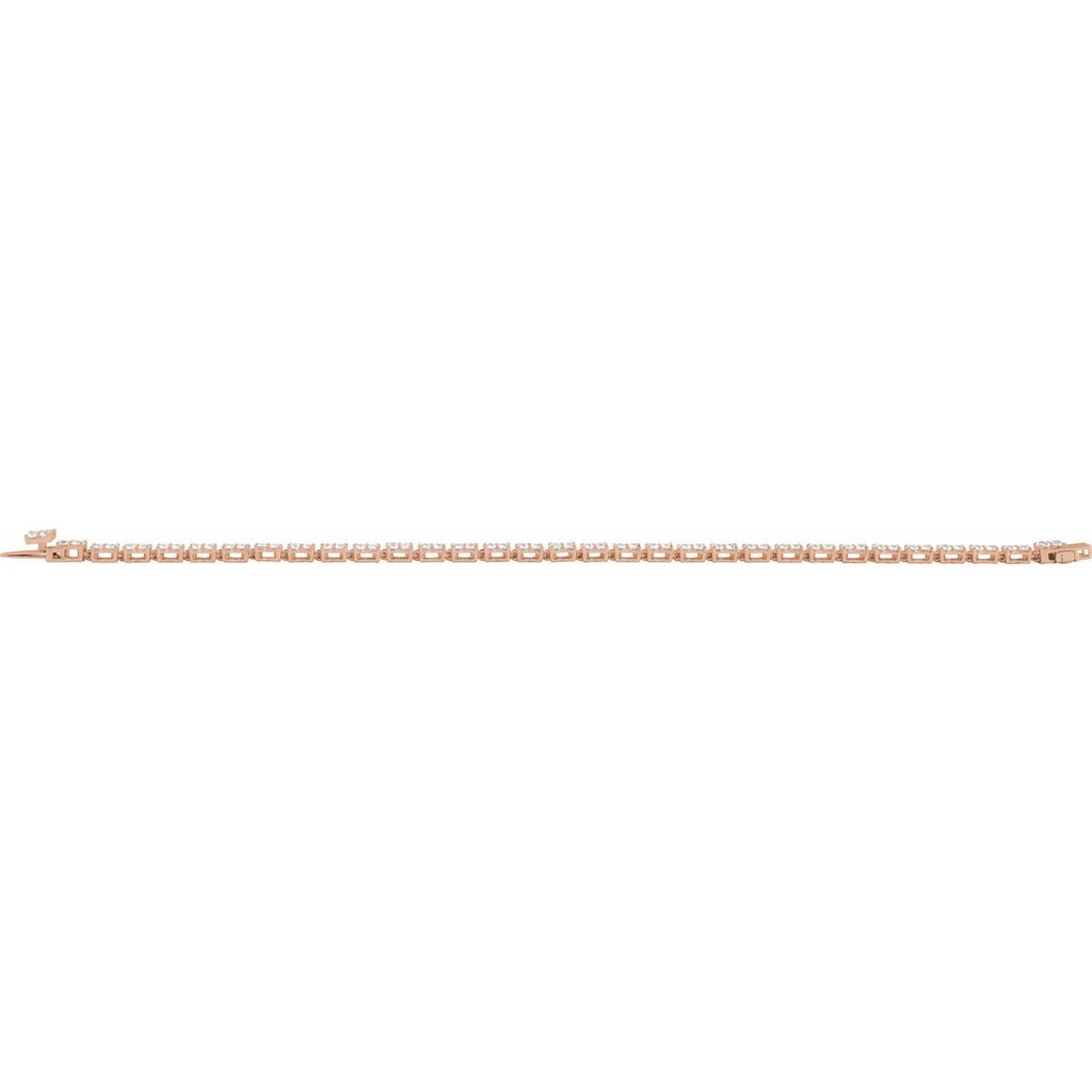 5 1/3 CTW Lab-Grown Diamond Line Bracelet in 14k rose gold