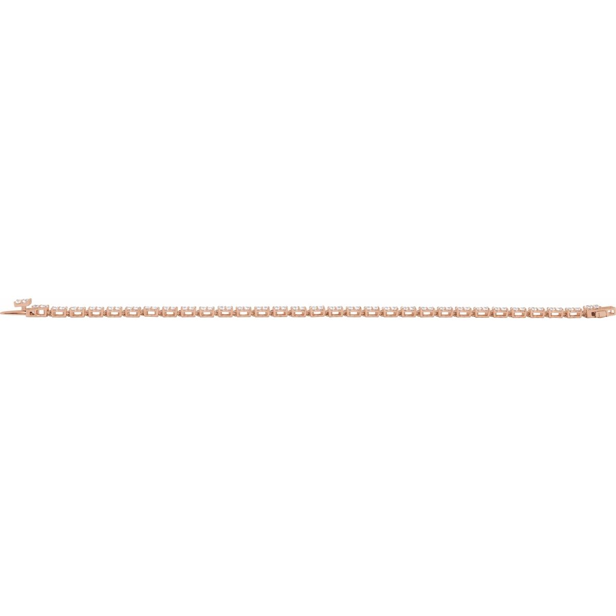 5 1/3 CTW Lab-Grown Diamond Line Bracelet in 14k rose gold