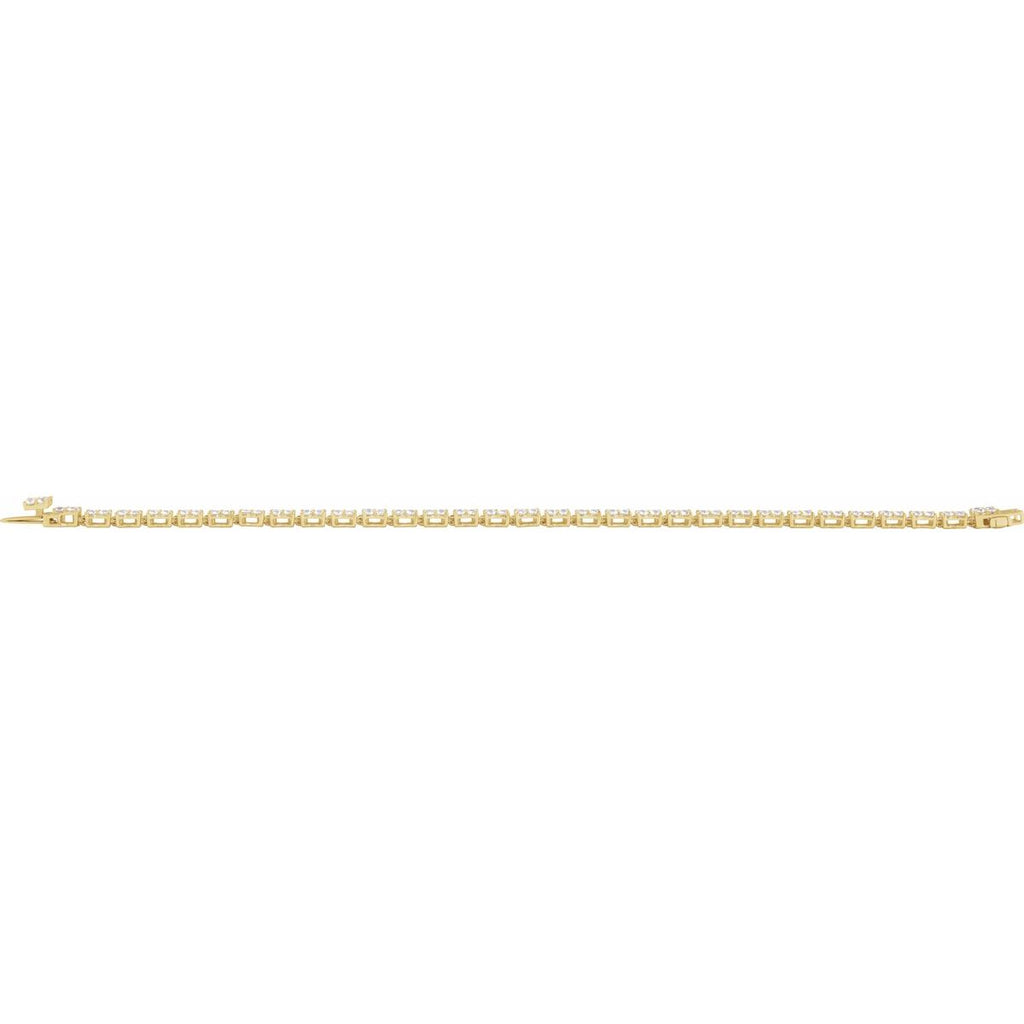 5 1/3 CTW Lab-Grown Diamond Line Bracelet in 14k yellow gold