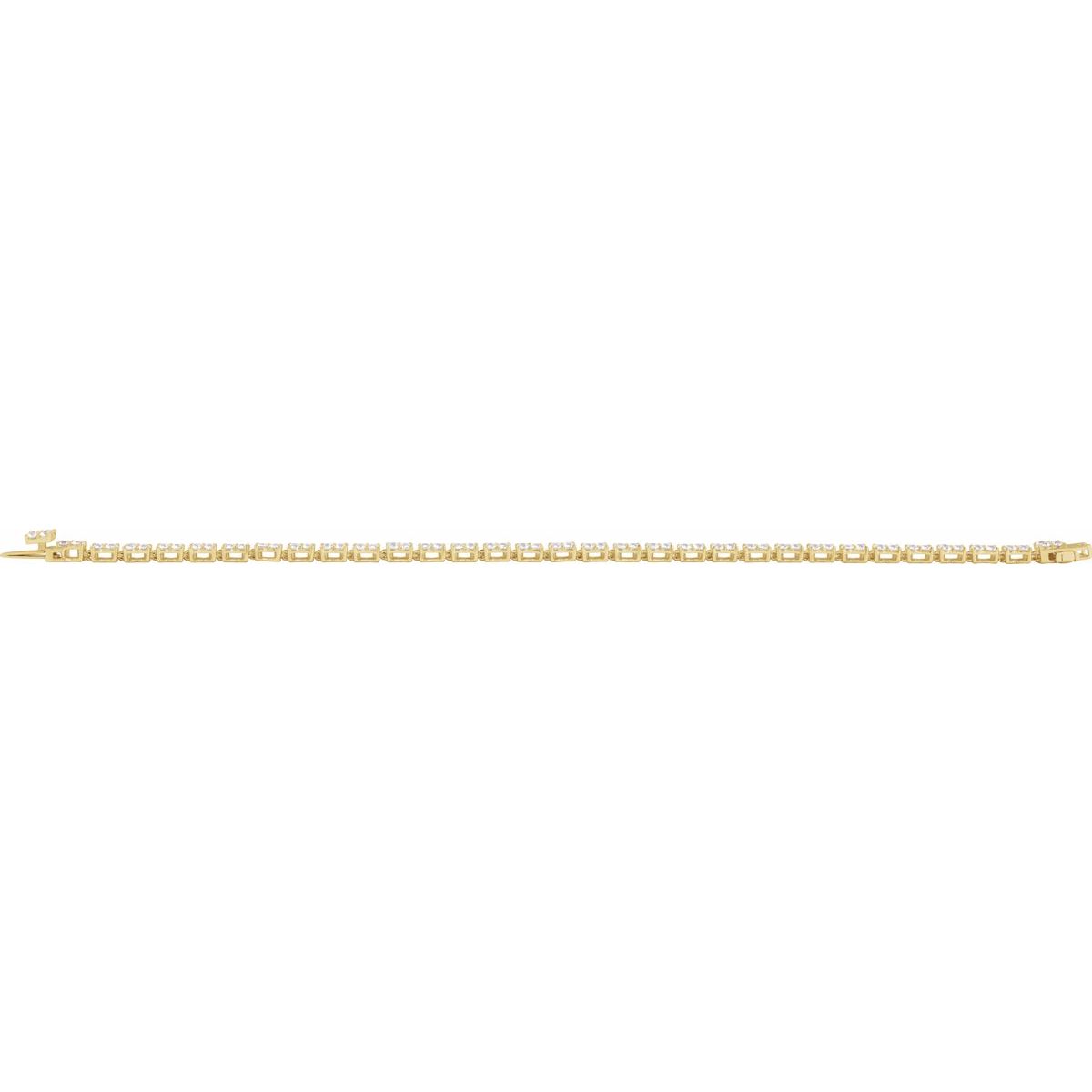 5 1/3 CTW Lab-Grown Diamond Line Bracelet in 14k yellow gold