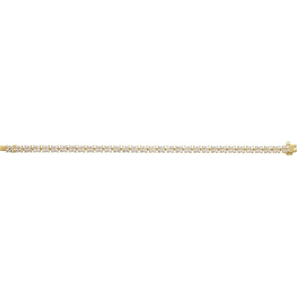 5 1/3 CTW Lab-Grown Diamond Line Bracelet in 14k yellow gold
