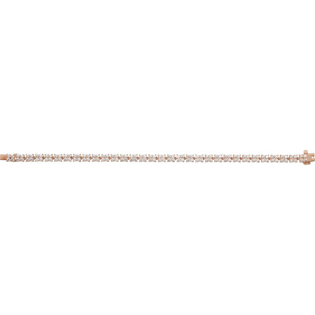 5 1/3 CTW Lab-Grown Diamond Line Bracelet in 14k rose gold