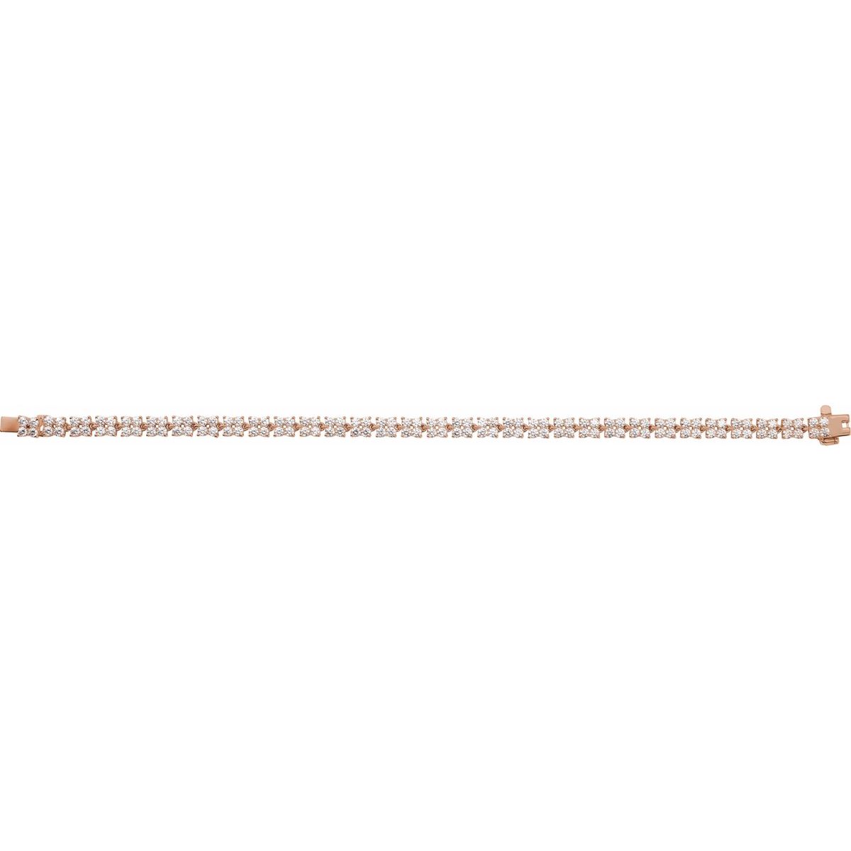 5 1/3 CTW Lab-Grown Diamond Line Bracelet in 14k rose gold