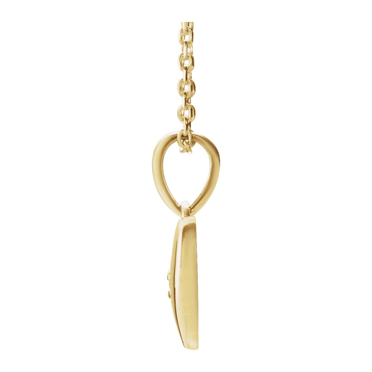 .015 CT Natural Diamond Heart Necklace in 14k yellow gold