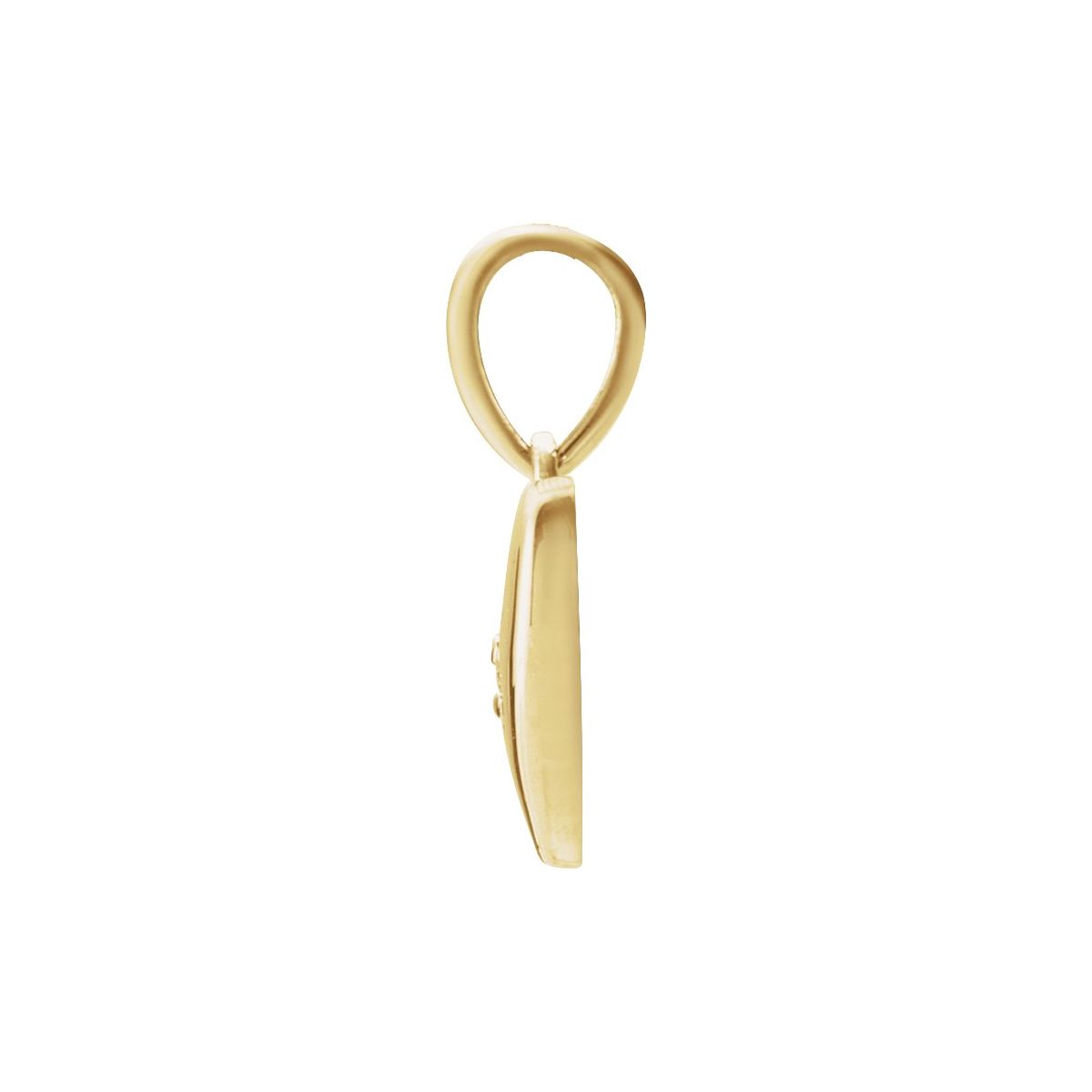 .015 CT Natural Diamond Heart Pendant in 14k yellow gold