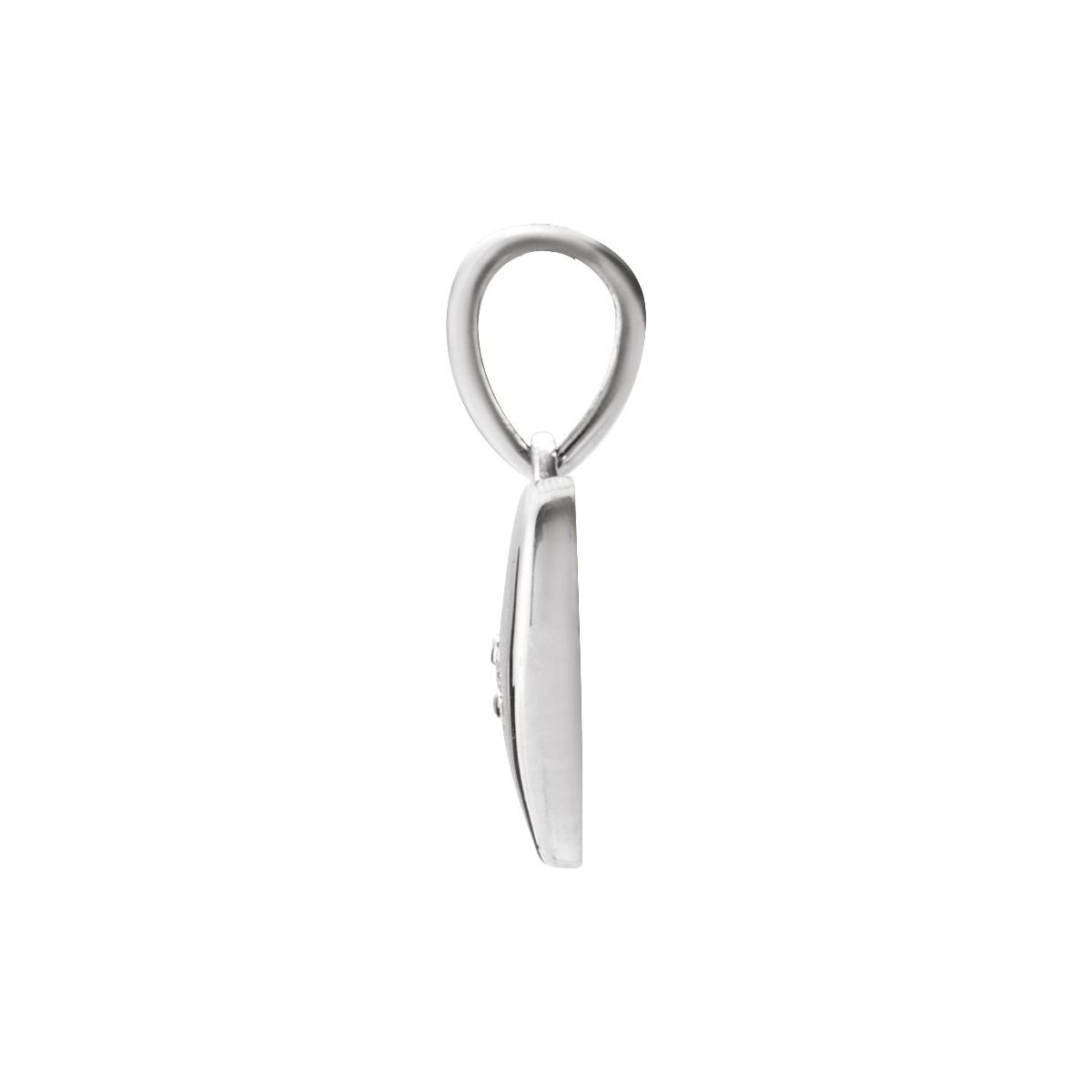 .015 CT Natural Diamond Heart Pendant in 14k white gold