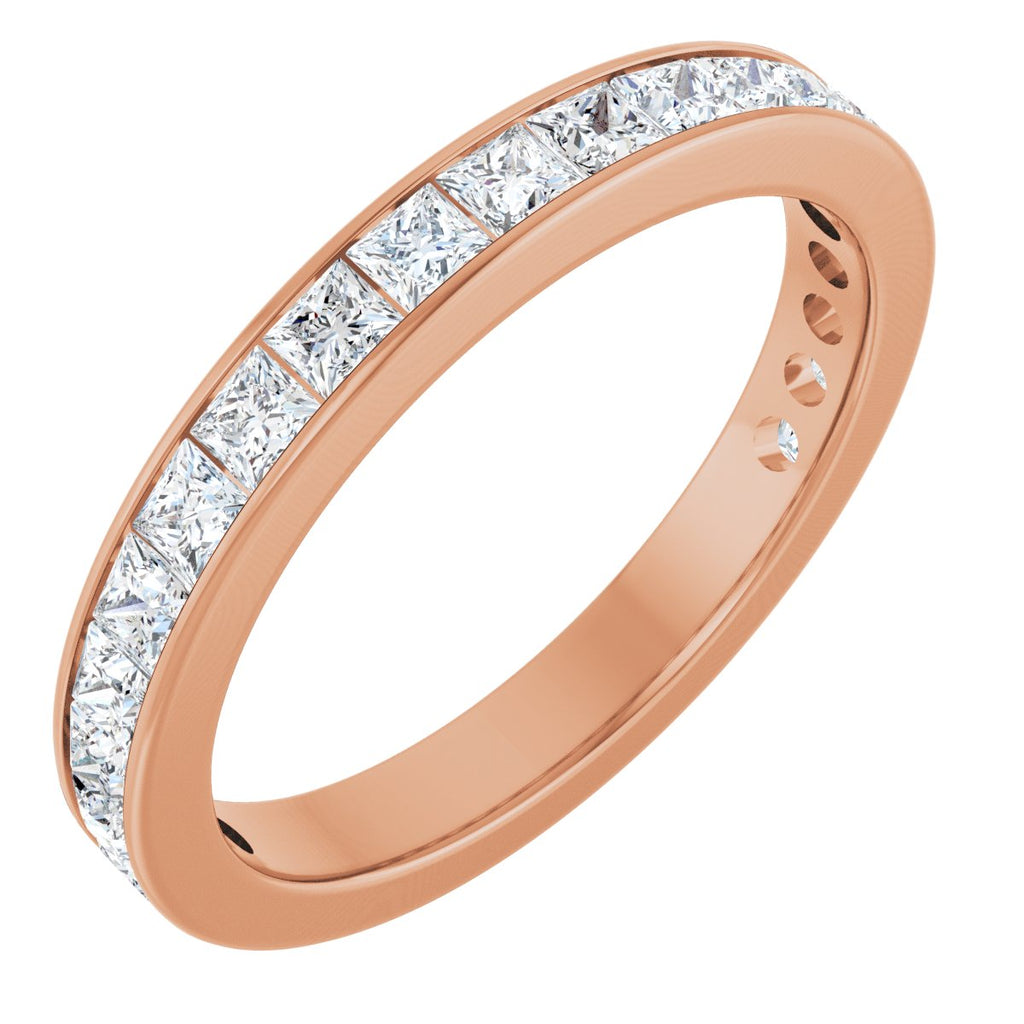 3 3/8 CTW Natural Diamond Anniversary Band in 14k rose gold