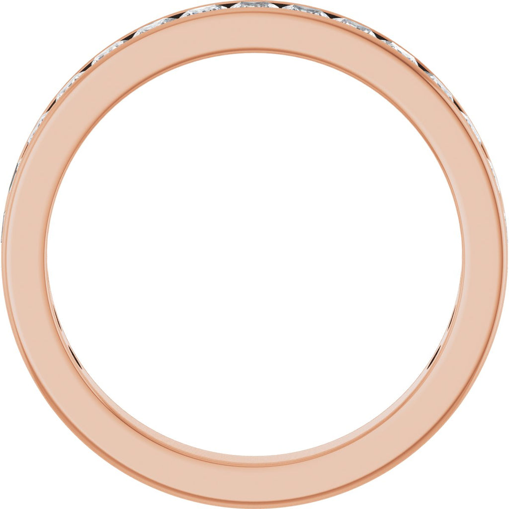 3 3/8 CTW Natural Diamond Anniversary Band in 14k rose gold