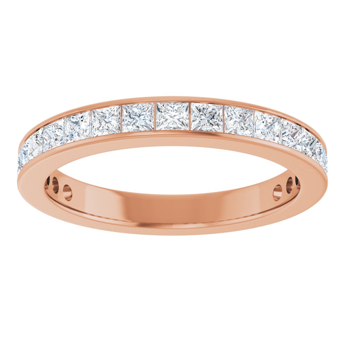 3 3/8 CTW Natural Diamond Anniversary Band in 14k rose gold