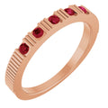 Natural Ruby Stackable Ring in 14k rose gold