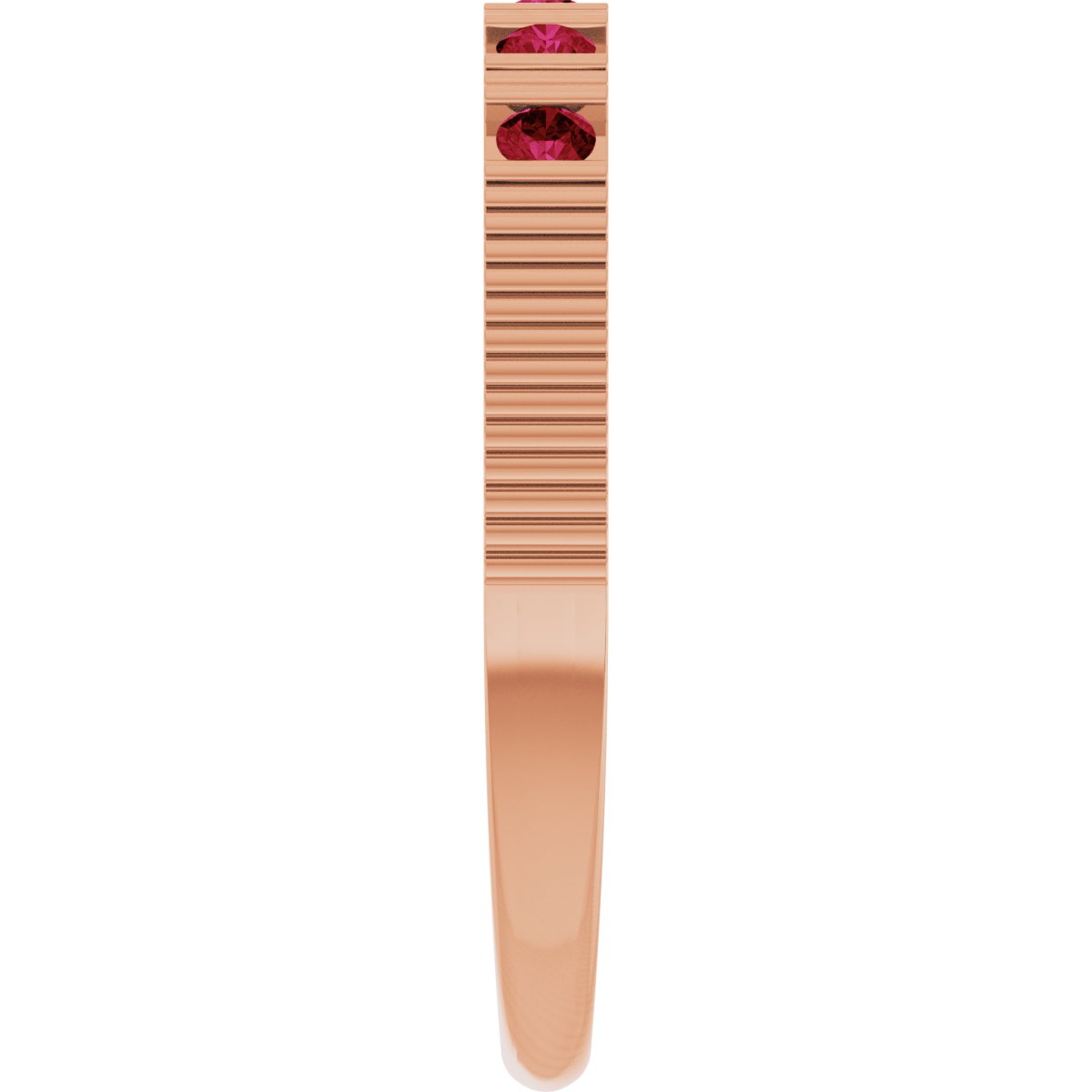 Natural Ruby Stackable Ring in 14k rose gold