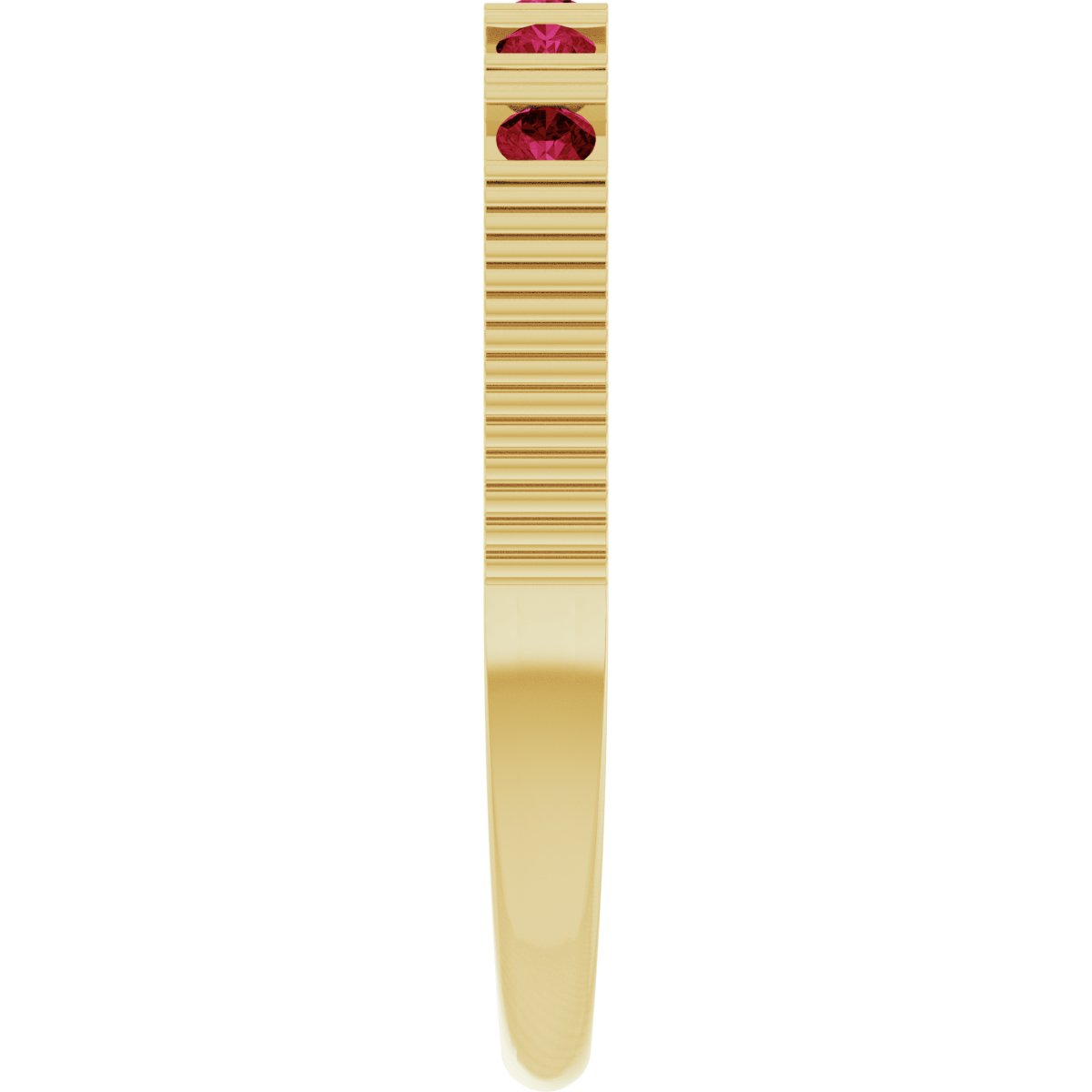Natural Ruby Stackable Ring in 14k yellow gold