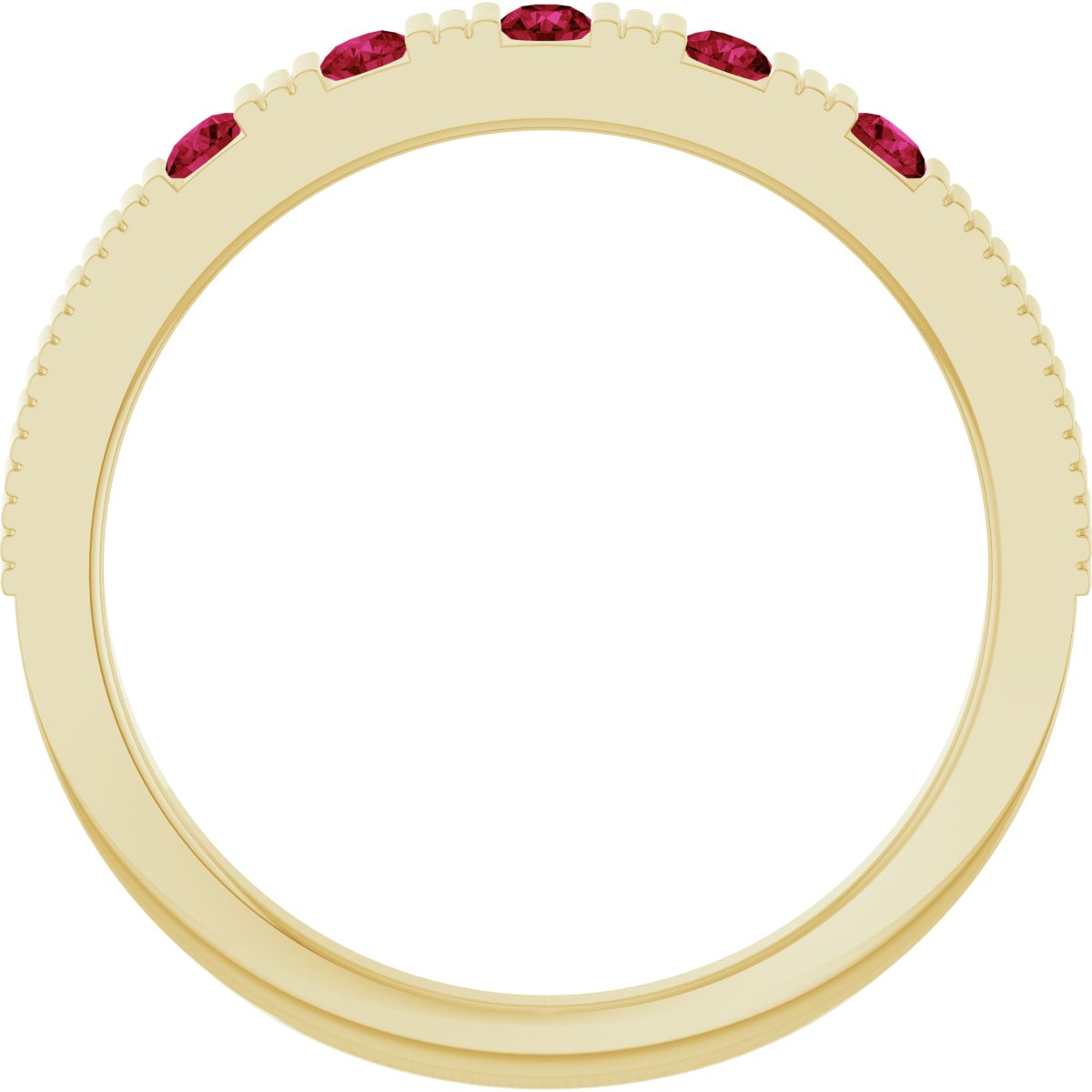 Natural Ruby Stackable Ring in 14k yellow gold