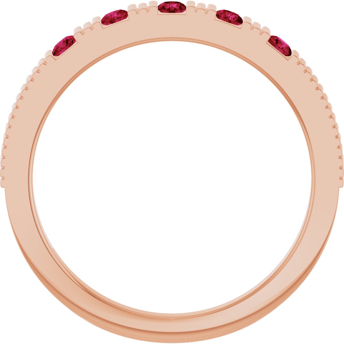 Natural Ruby Stackable Ring in 14k rose gold