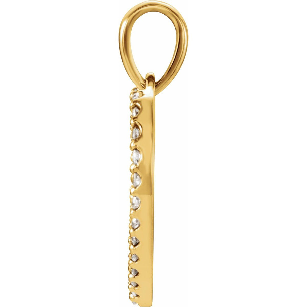 1/5 CTW Natural Diamond Heart Pendant in 14k yellow gold