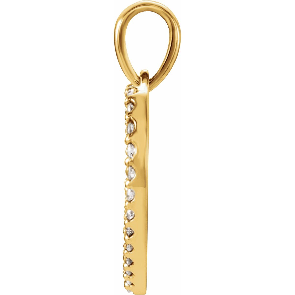 1/5 CTW Natural Diamond Heart Pendant in 14k yellow gold