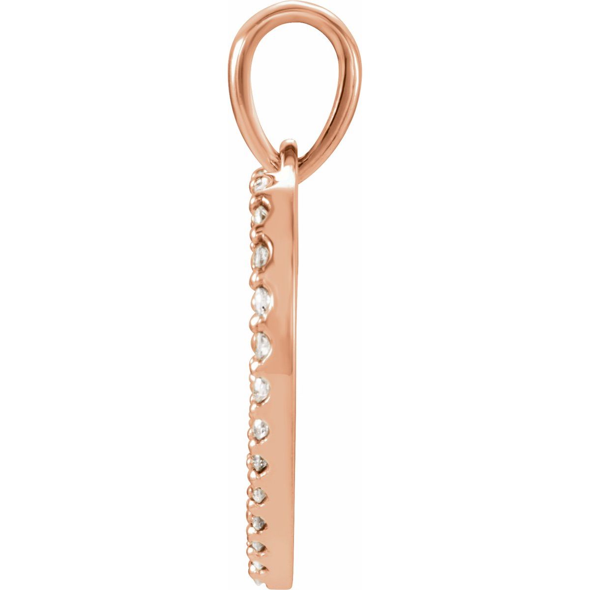 1/5 CTW Natural Diamond Heart Pendant in 14k rose gold