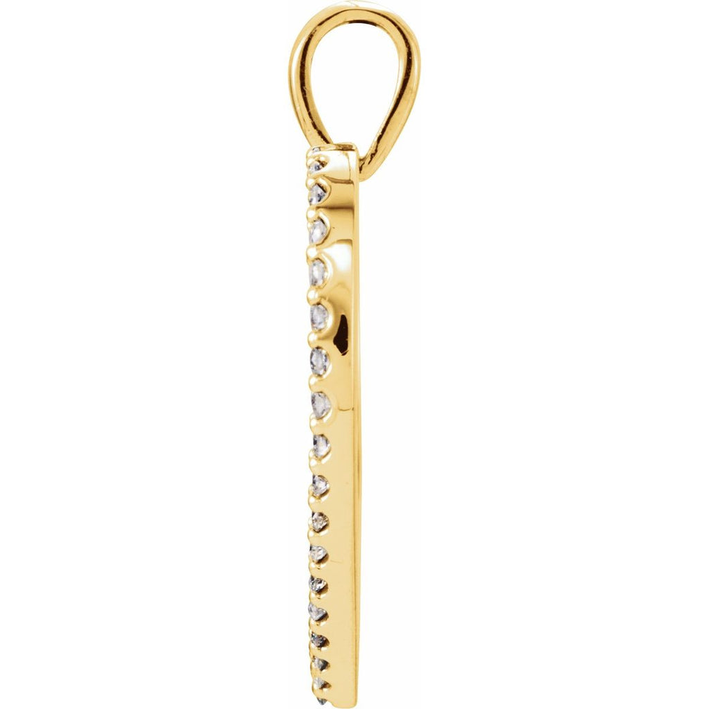 1/3 CTW Natural Diamond Heart Pendant in 14k yellow gold
