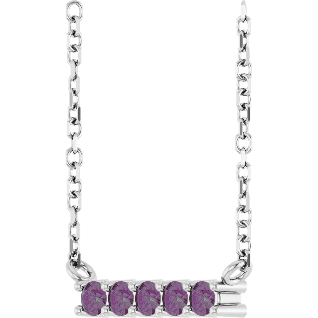 Natural Alexandrite Bar Necklace
