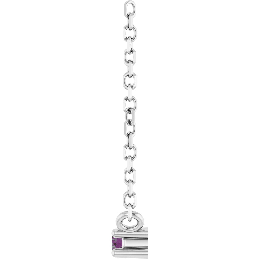 Natural Alexandrite Bar Necklace