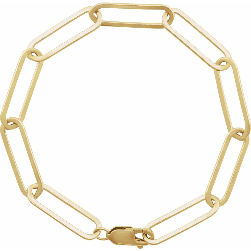 6.2 mm Paperclip-Style Chain in 14k yellow gold