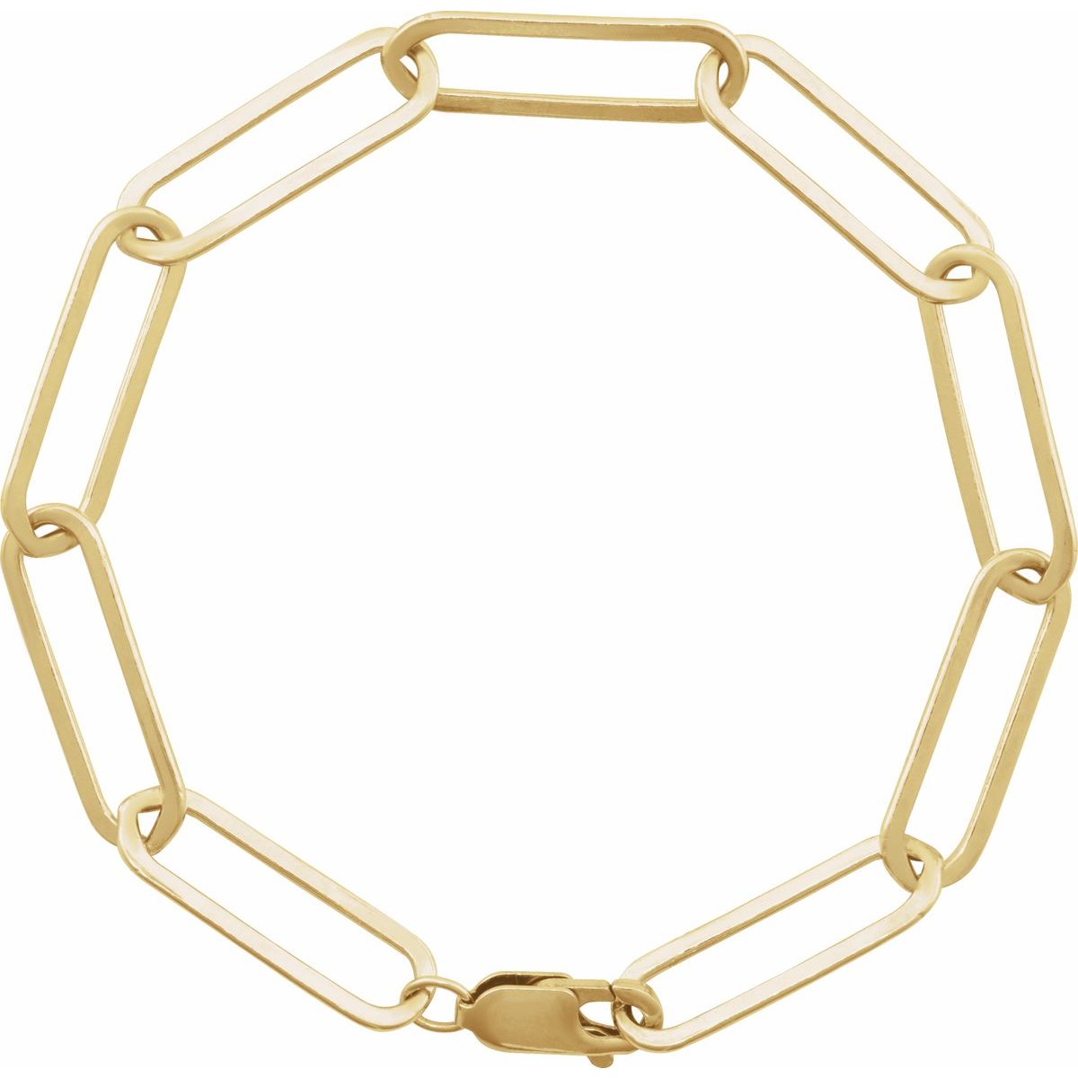 6.2 mm Paperclip-Style Chain in 14k yellow gold