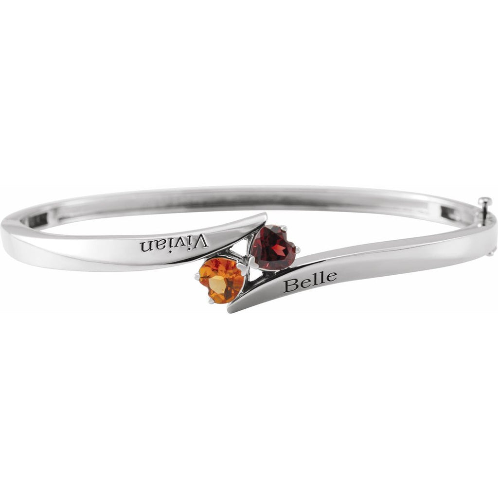 Heart Love Bangle™ Engravable Family Bracelet