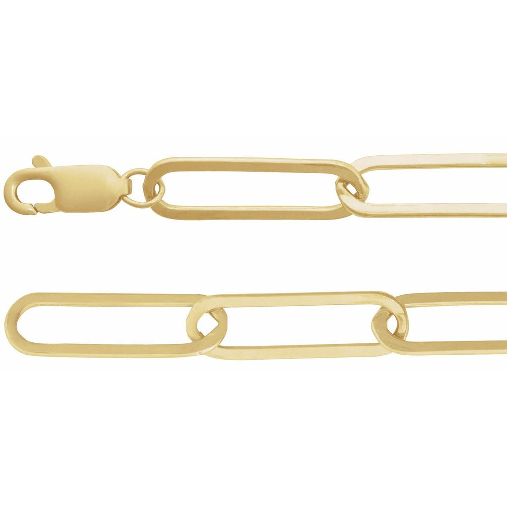 6.2 mm Paperclip-Style Chain in 14k yellow gold