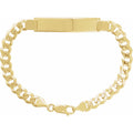 Curb Identification Bracelet in 14k yellow gold