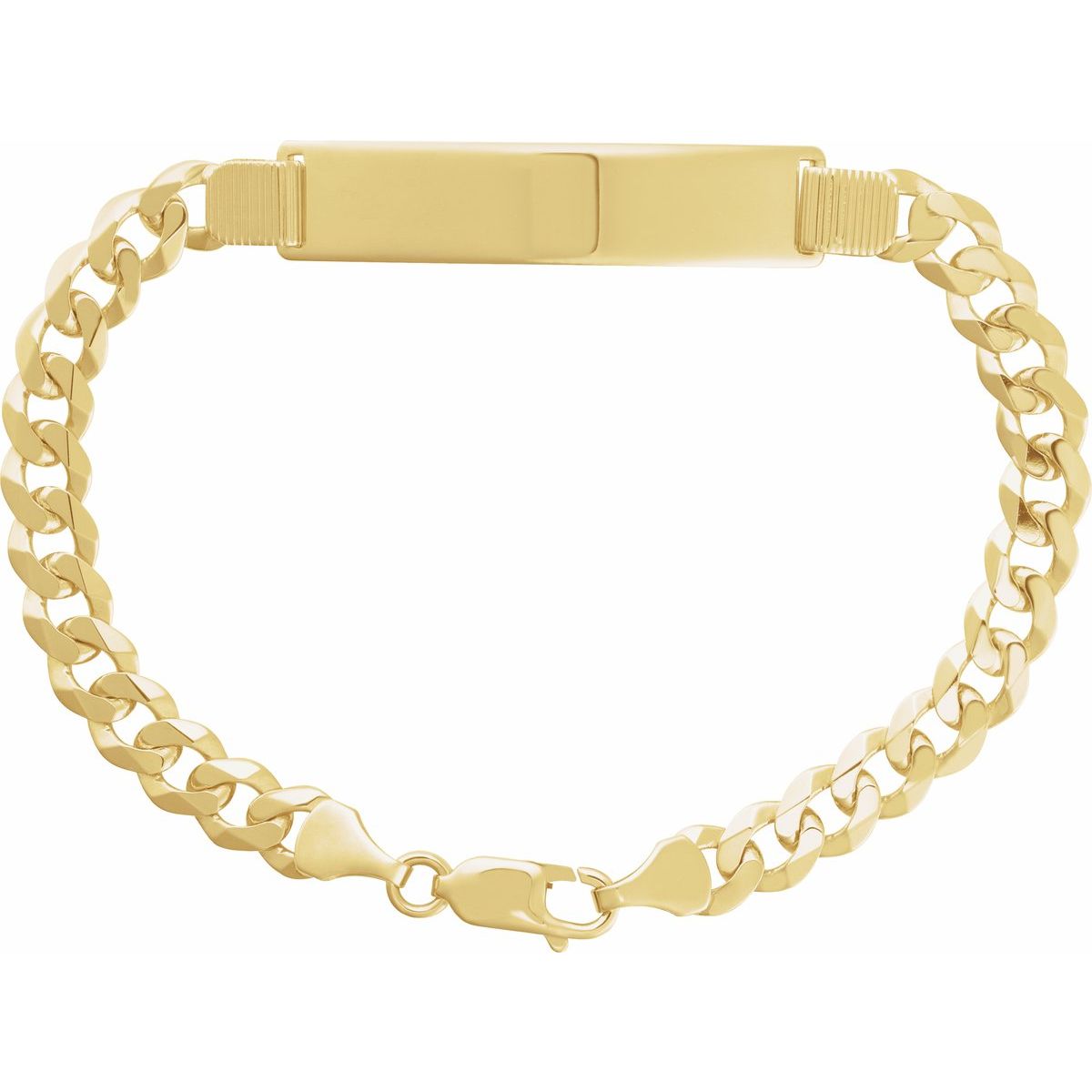 Curb Identification Bracelet in 14k yellow gold