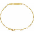 Adjustable Figaro Adjustable Identification Bracelet in 14k yellow gold