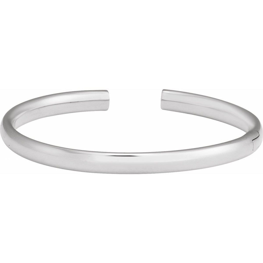 5 mm Hinged Cuff Bracelet in 14k white gold