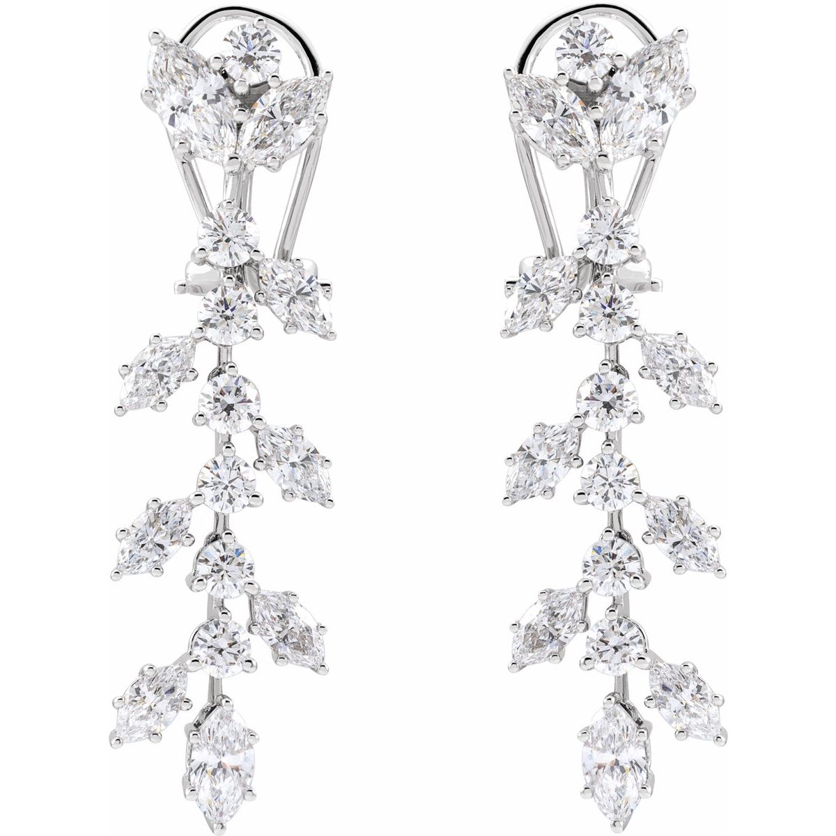 4 1/4 CTW Lab-Grown Diamond Earrings in 14k white gold