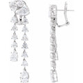 9 1/2 CTW Lab-Grown Diamond Dangle Earrings in 14k white gold
