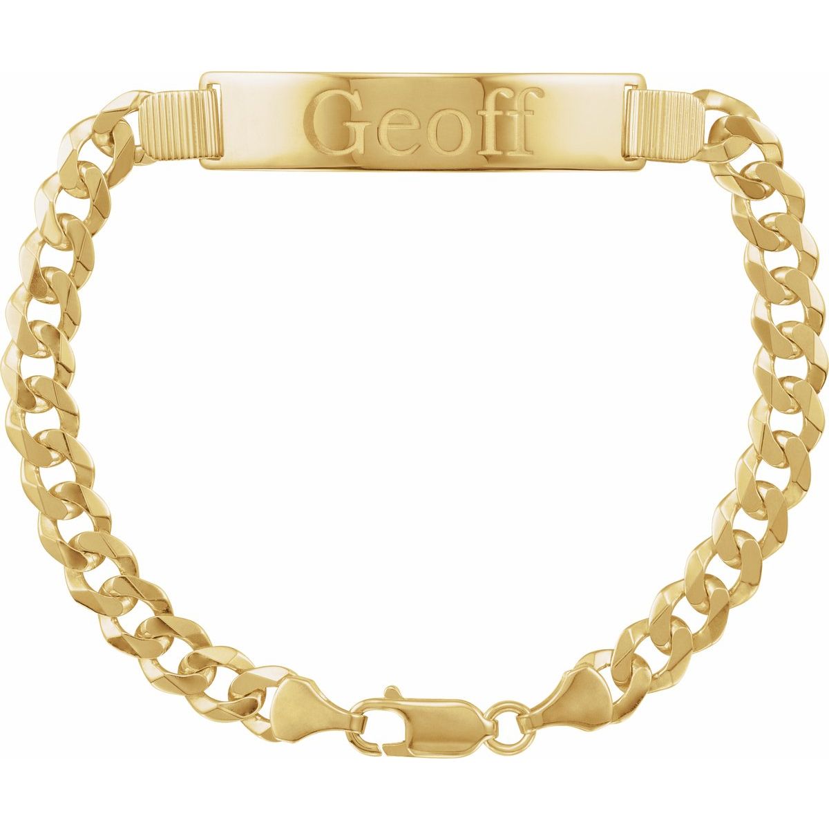 Curb Identification Bracelet in 14k yellow gold