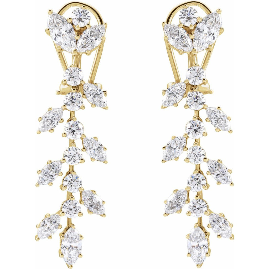 4 1/4 CTW Lab-Grown Diamond Earrings in 14k yellow gold